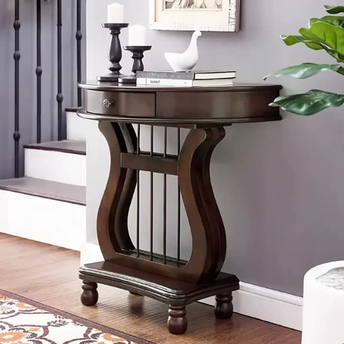 Avec tiroirs Table Console moderne de luxe avec rangement couloir