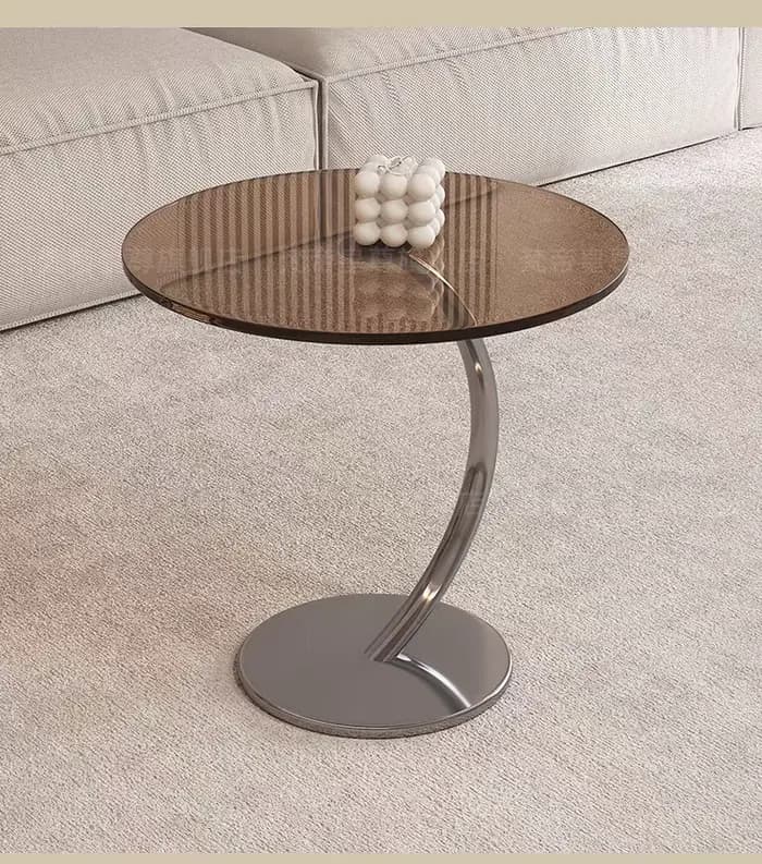 Table basse ronde en bois pour salon