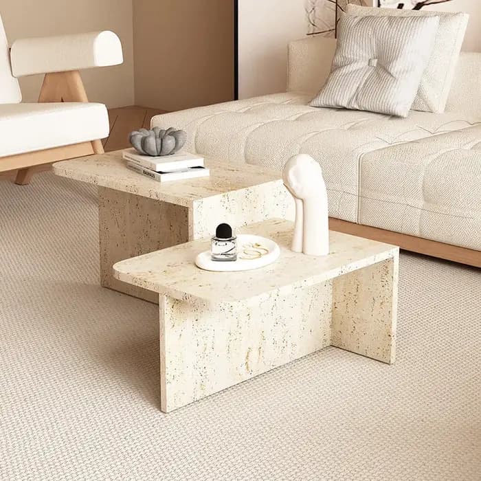 Table basse japonaise étroite transparente moderne