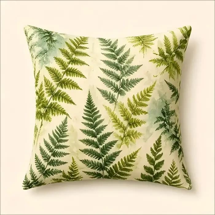 Housses de coussin botaniques vert sauge
