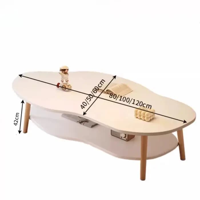 Table basse double à niveaux pour chambre et salon