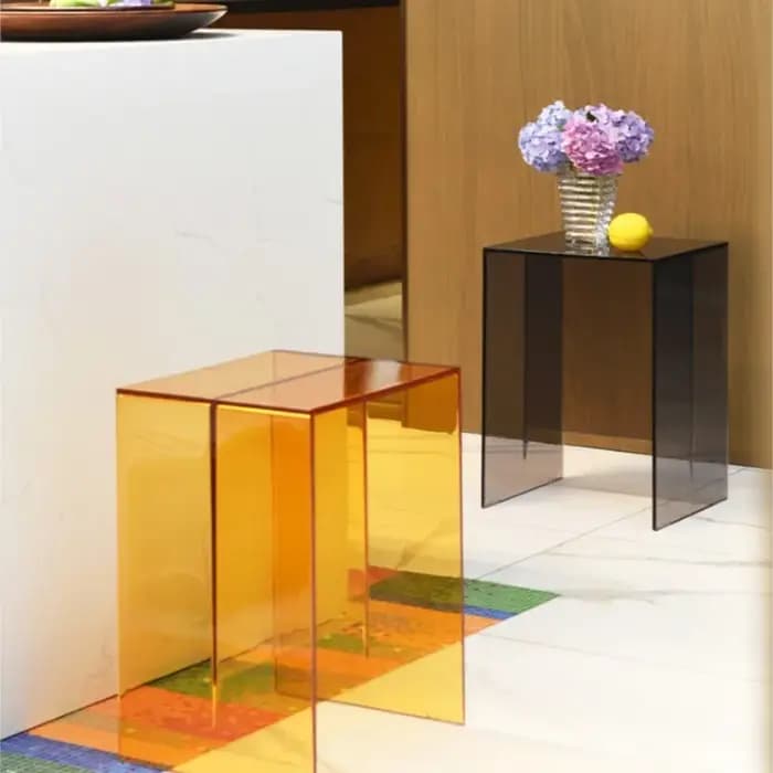 K-star-Table d'appoint de canapé en acrylique nordique, salon, maison minimaliste, mini table basse,