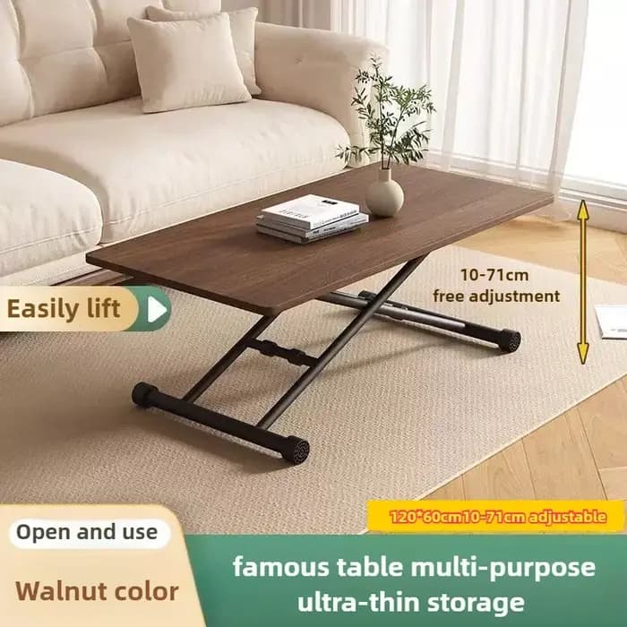 Table basse pliante relevable – Bureau multifonction mobile pour petits appartements