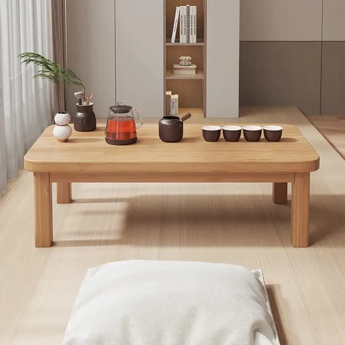 Table pliante en bois, table basse de balcon de baie vitrée japonaise, tatami pour la maison, la cha