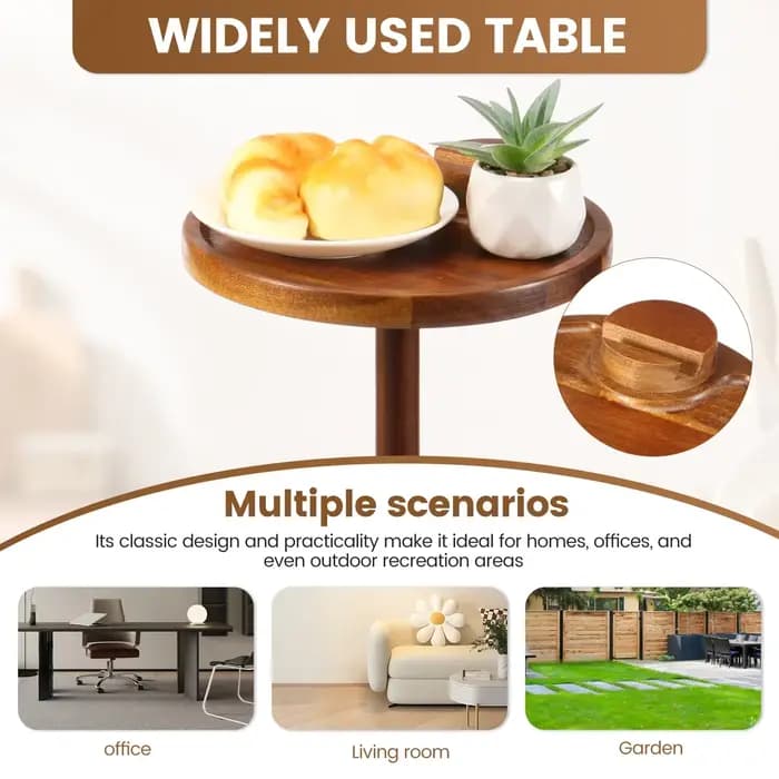 Mini table d'appoint en bois élégante