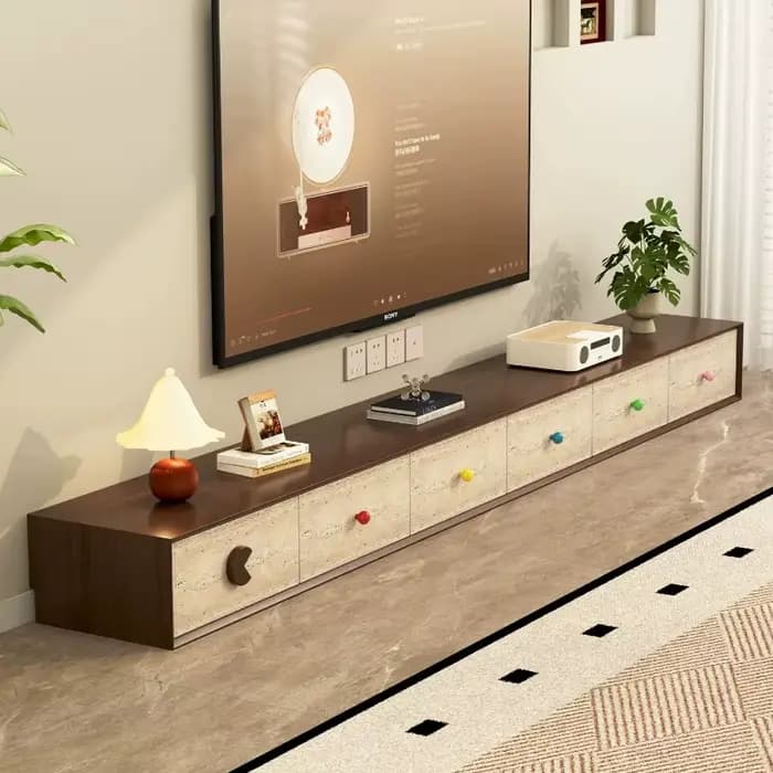 Meuble TV bas de gamme de luxe pour salon, avec rangements, en promotion