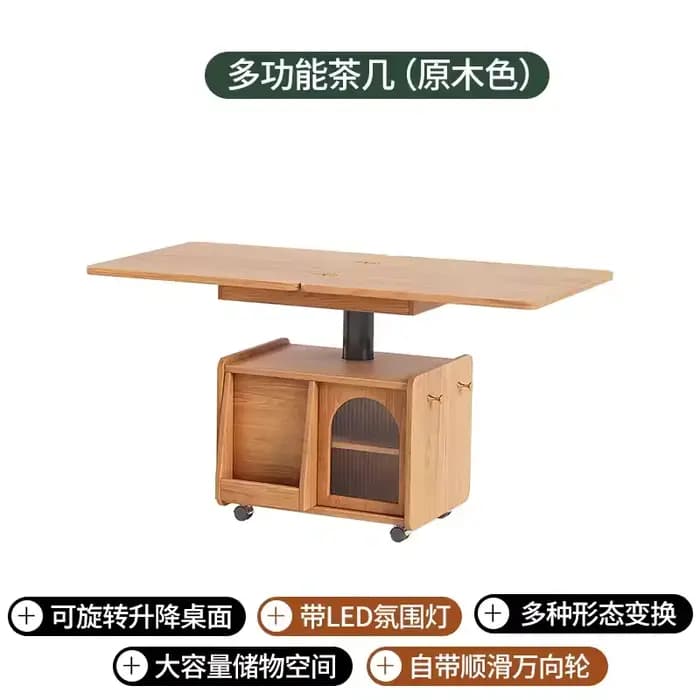 Tables basses rustiques nordiques classiques Premium multifonctions Tables basses à roulettes simple