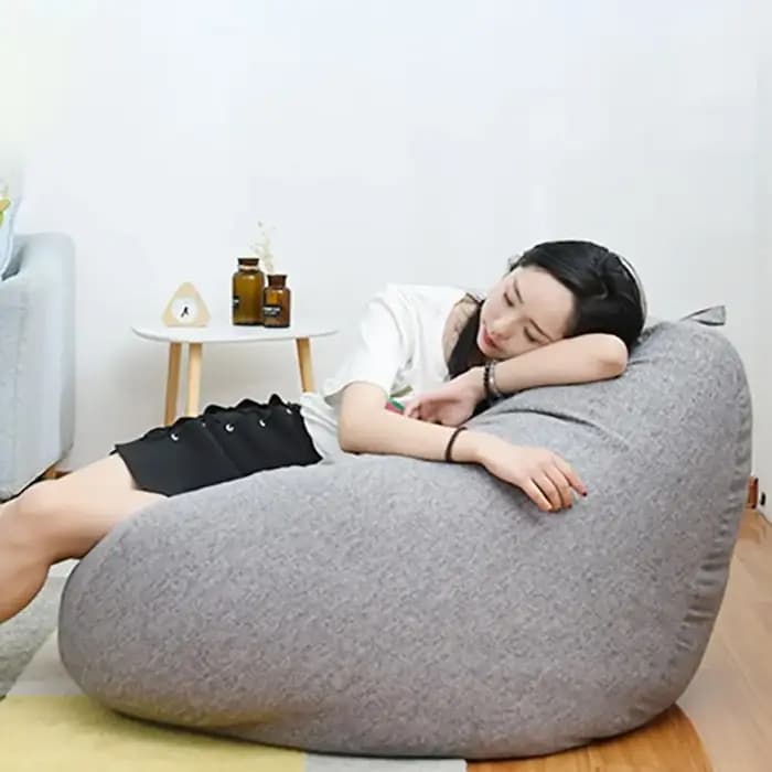 Décoration de la maison confortable pouf chaise housse de canapé amovible lavable paresseux