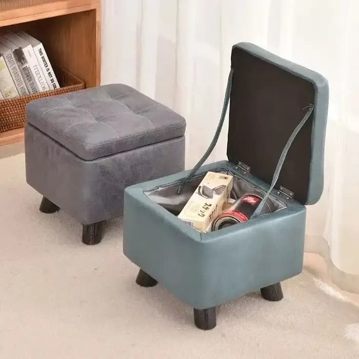 Petit tabouret, tabouret de rangement pour salon