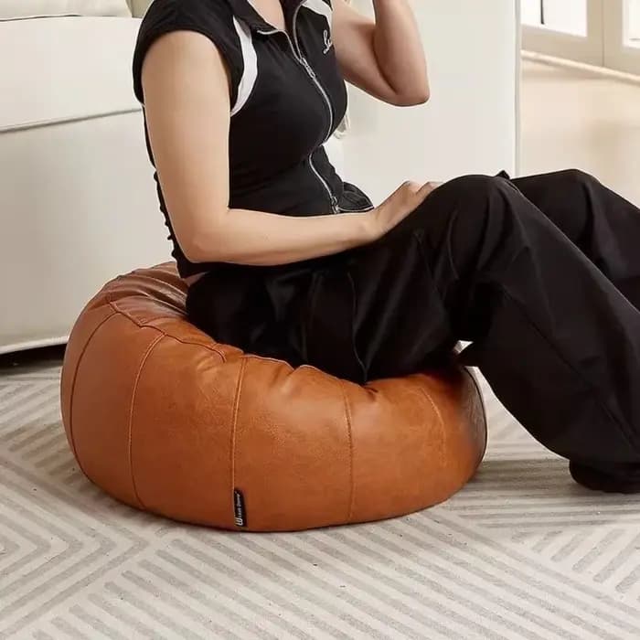 Banc de rangement en cuir PU non rembourré