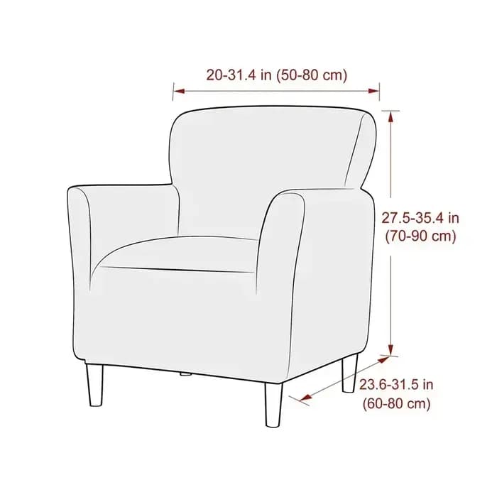 1 Housse de fauteuil florale extensible en Spandex