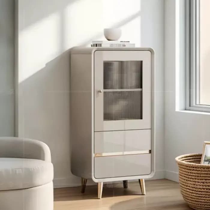 Meuble TV de Rangement pour Chambre à Coucher en Bois Massif