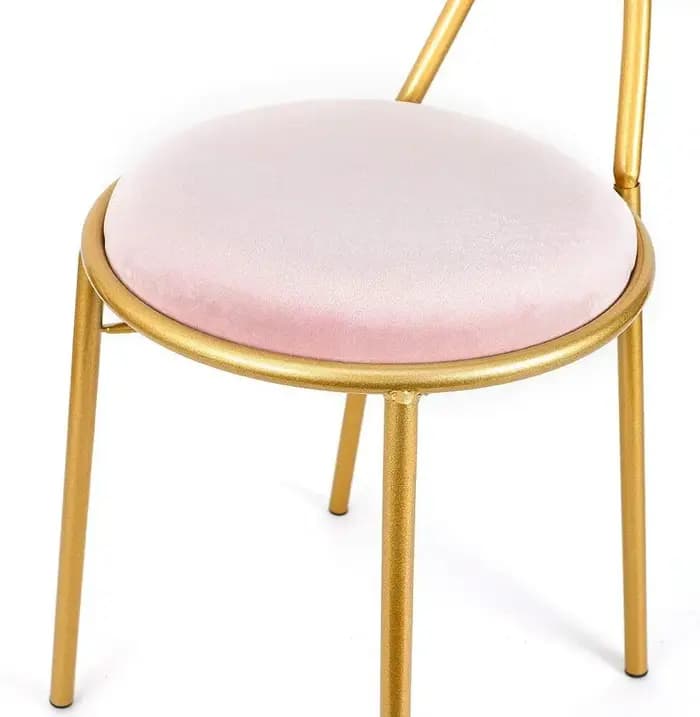 Tabouret de courtoisie avec nœud papillon, chaise de courtoisie rose, coussin en velours, cadre en m
