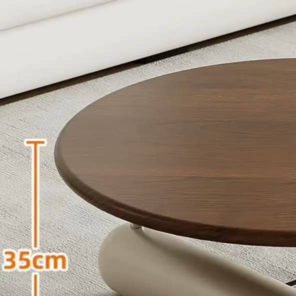 Table basse ronde en bois pour chambres à coucher