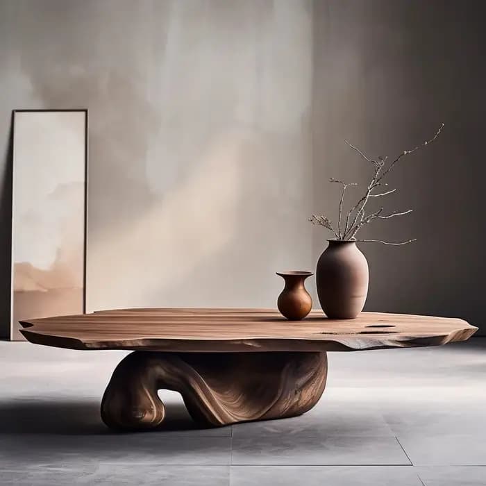 Table basse design en bois, luxe, pour salon, organisateur simple, esthétique, table basse unique, m