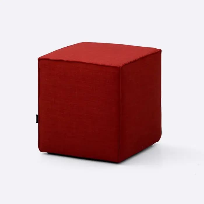 Tabouret Cube Ottoman en tissu scandinave