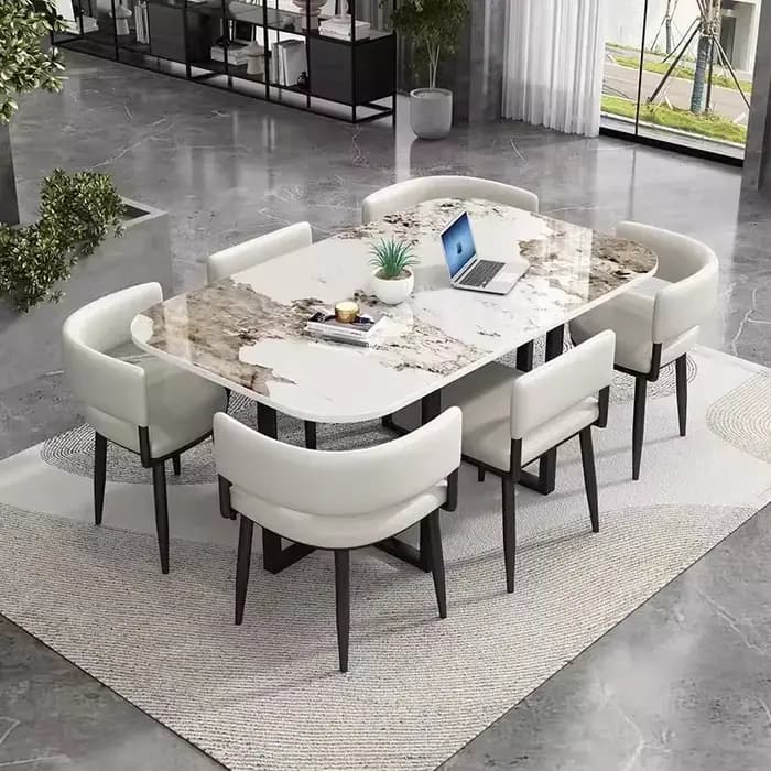 Ensemble salle à manger moderne extensible très demandé - 1 table et 6 chaises pour maison