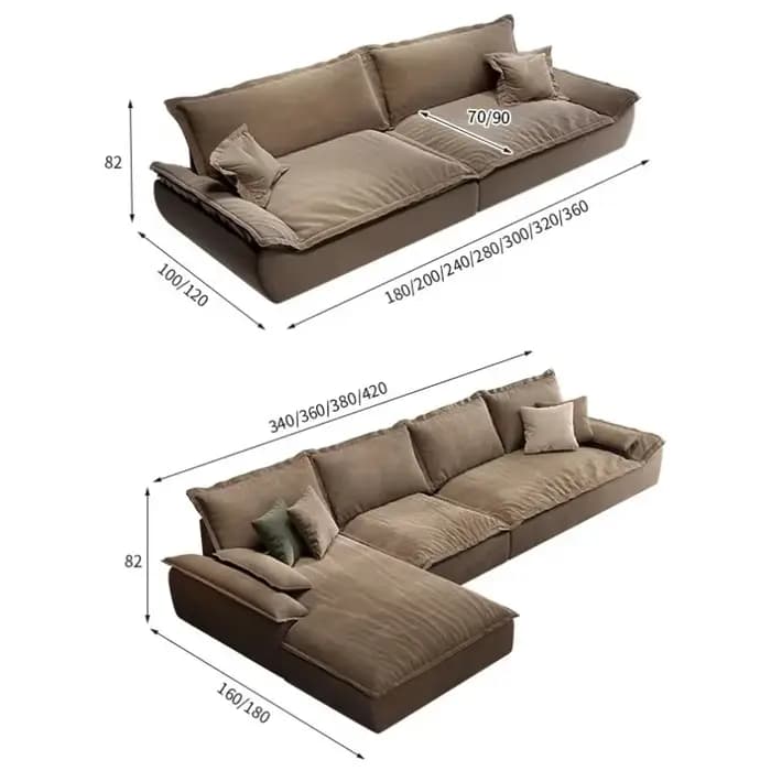 Canapé double confortable pour salon