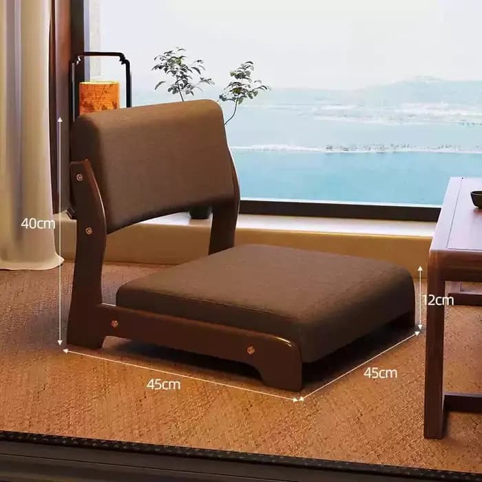 Chaise de baie vitrée fabriquée à la main en bois massif