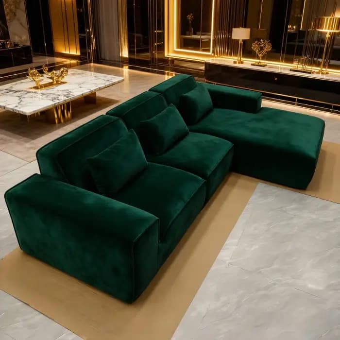 Canapé d'angle confortable de luxe sans structure