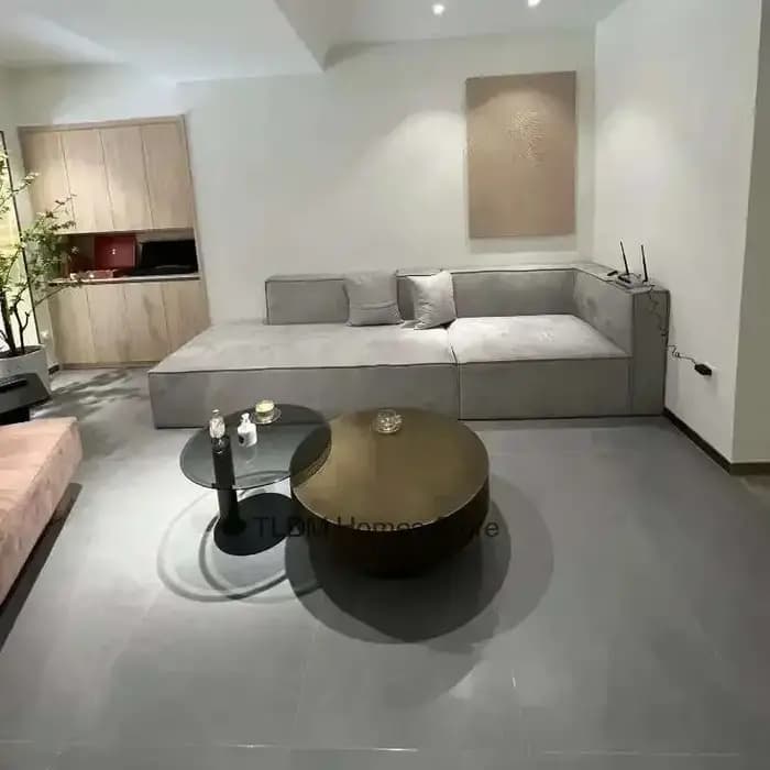 Tables basses design en acier inoxydable