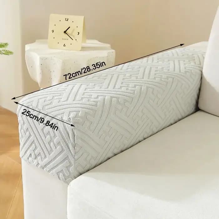 Housse de protection universelle extensible pour accoudoir de canapé
