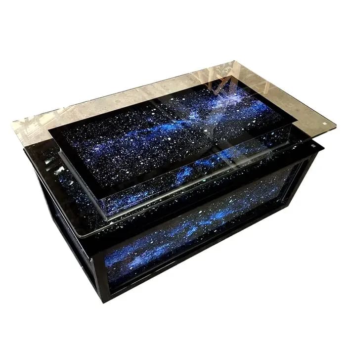 Table basse en verre trempé lumineux