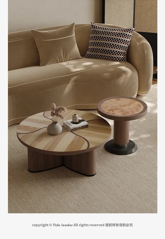 Table basse ronde de couloir