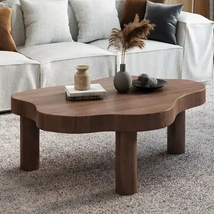 Table d'appoint basse nordique en forme de nuage