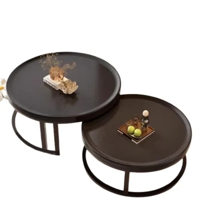 Tables basses rondes centrales Design en bois