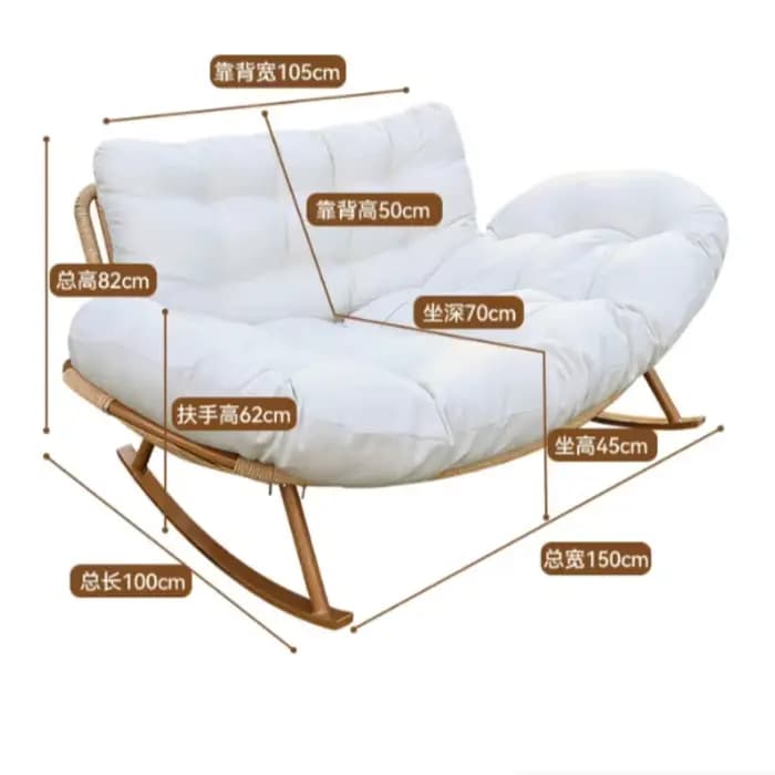 Fauteuils de salon en rotin pour la méditation