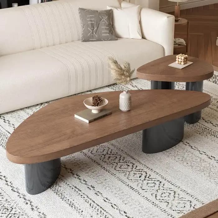 Table basse en bois massif pour salon