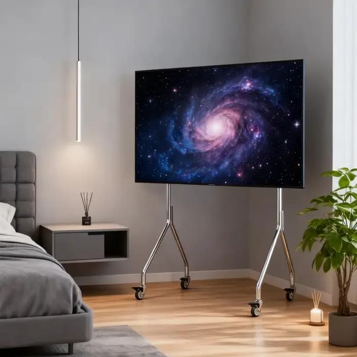 Meuble TV multifonctionnel nordique en acier inoxydable