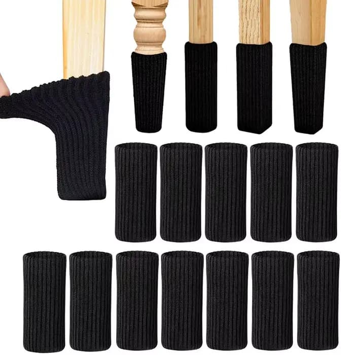 4/24 pièces pieds de chaise chaussettes tricotées meubles pieds protecteurs de sol coussinets antidé