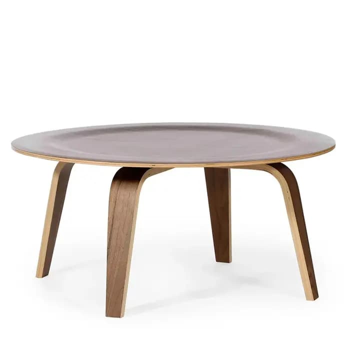 Table basse ronde design chaud petit appartement bois massif salon simplicité modernité personnalité créativité