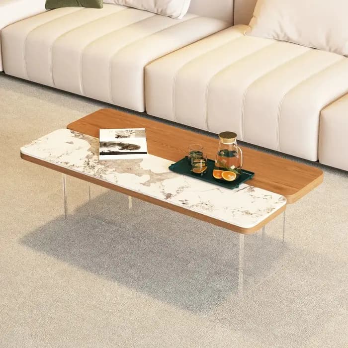 Table d'appoint moderne en acrylique pour salon