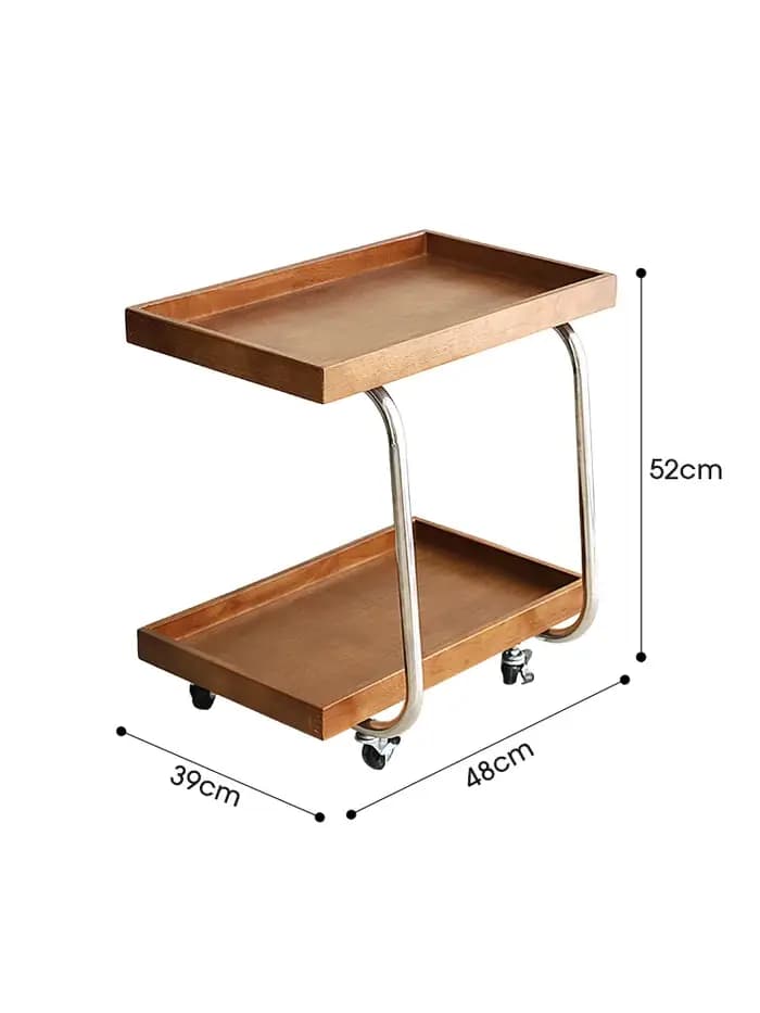 Table d'appoint de canapé rétro en bois