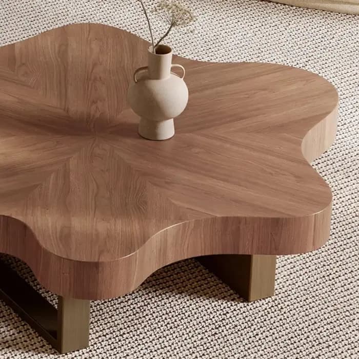 Table basse de salon moderne en bois de luxe