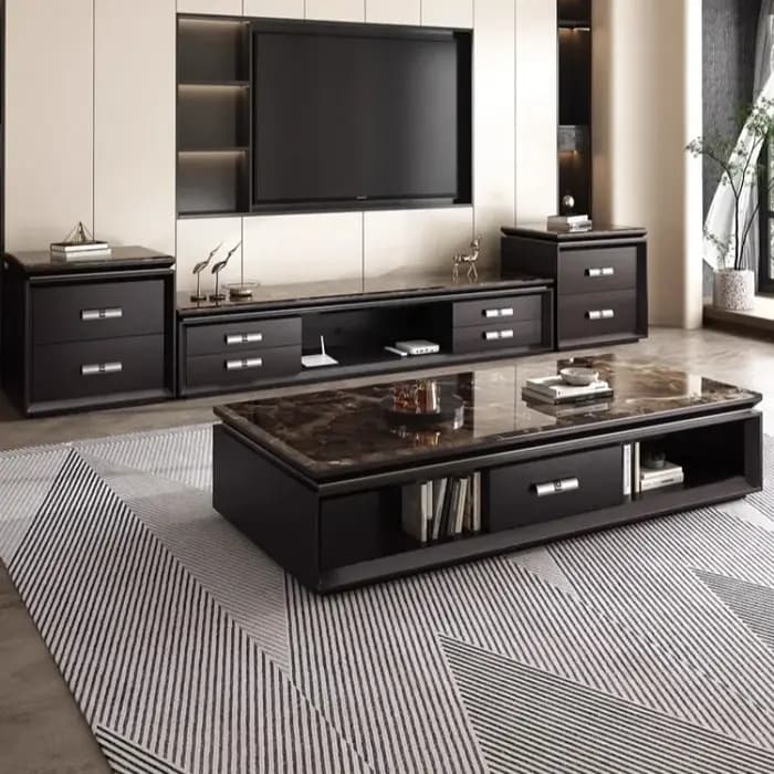 Table basse De luxe au sol minimaliste Glam clair