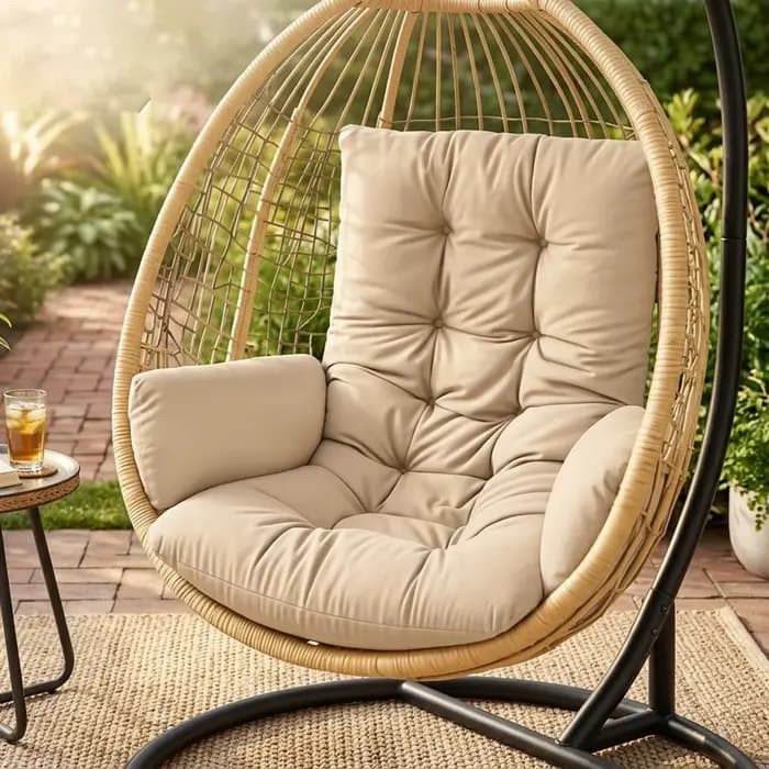 Coussin de remplacement pour fauteuil suspendu, coussins épaissis pour siège de balançoire, coussin de chaise suspendue pour intérieur/extérieur, lavable