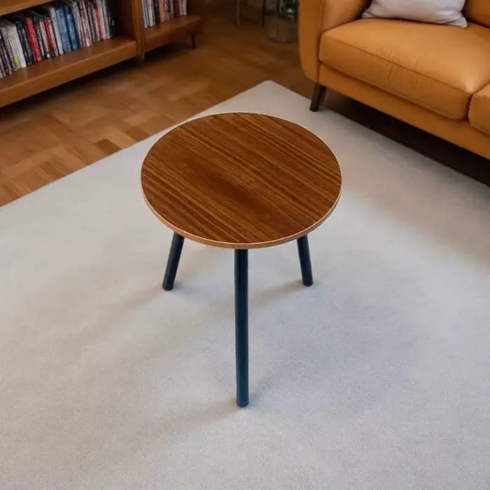 1 petite table basse à rotonité simple.