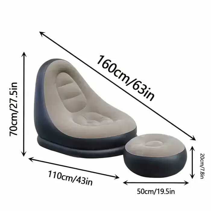 Canapé paresseux chaise gonflable inclinable pliante