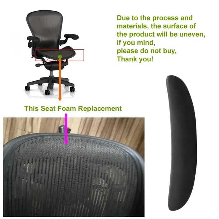 Coussin de siège en mousse à mémoire de forme pour chaise de bureau Aeron classique