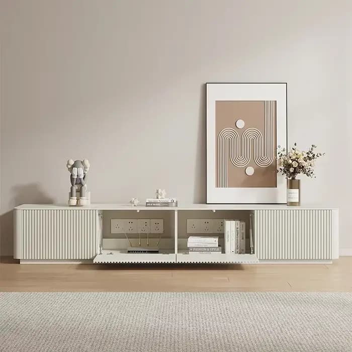 Meuble Tv noir nordique, meuble Tv Simple et moderne en bois massif, meuble de styliste modulaire