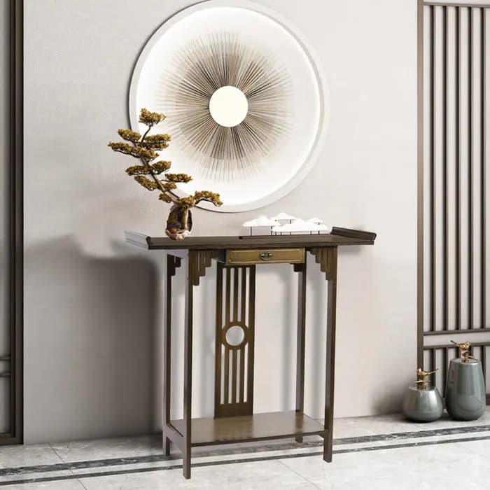 Table console d'entrée de canapé rustique