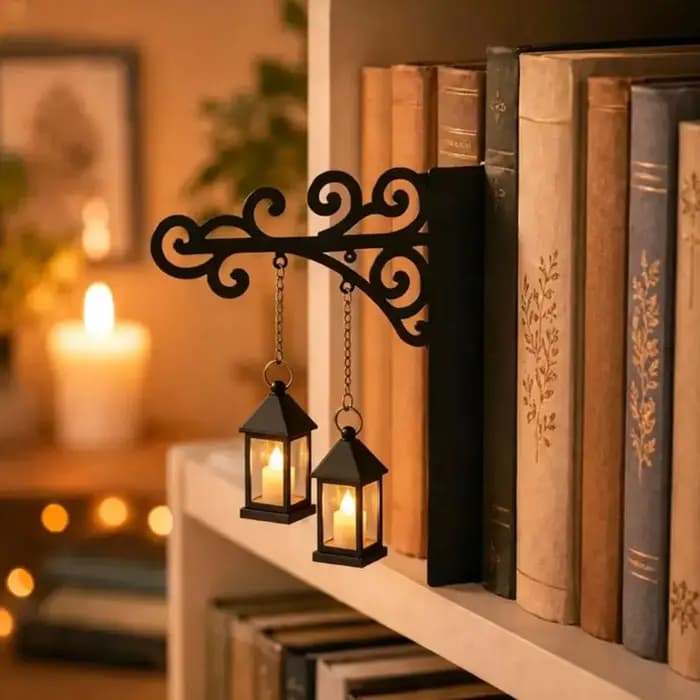 Lanterne de bibliothèque décorative, éclairage de bibliothèque rétro, lampe de bibliothèque multifonctionnelle, veilleuse LED chaude, ornement