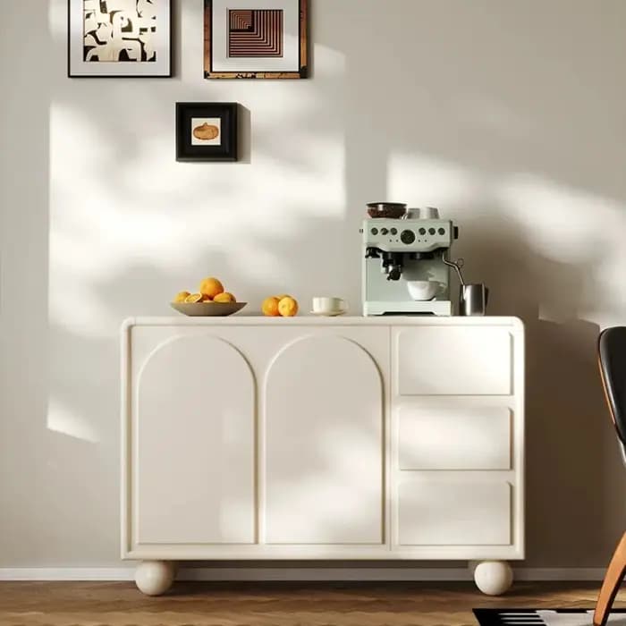 Meubles de rangement français de luxe, armoires murales d'angle de cuisine, meubles en bois pour la maison, meubles de style Mid-Century