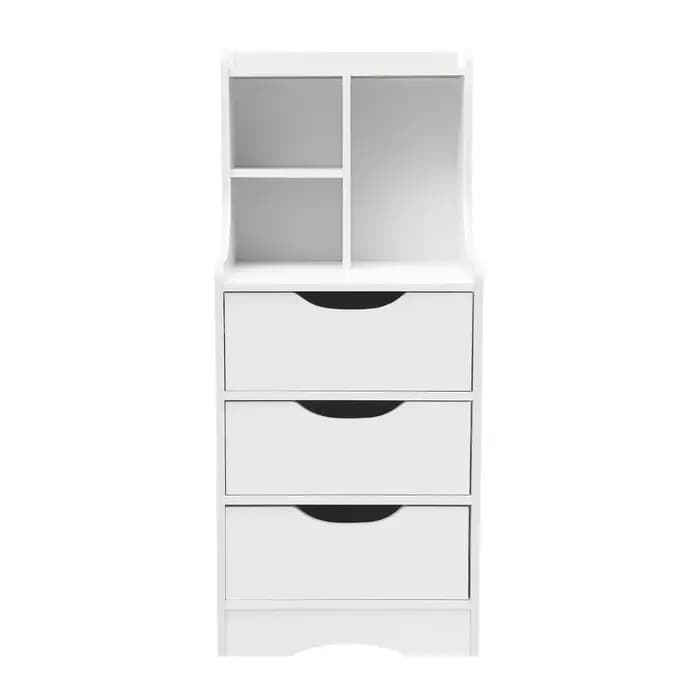 Tables de chevet, table de chevet avec tiroirs, armoire de chevet blanche à 3 tiroirs 37x30x85cm pou
