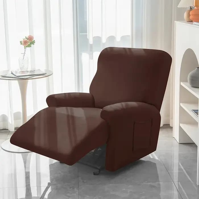 Housse de canapé inclinable élastique de couleur unie, 1/2/3 places, housses de chaise de Style clas