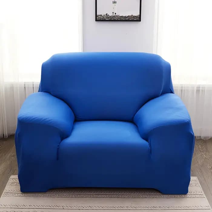 Housse de canapé en Imitation soie de lait, couleur unie, haute élasticité, tissu universel quatre s